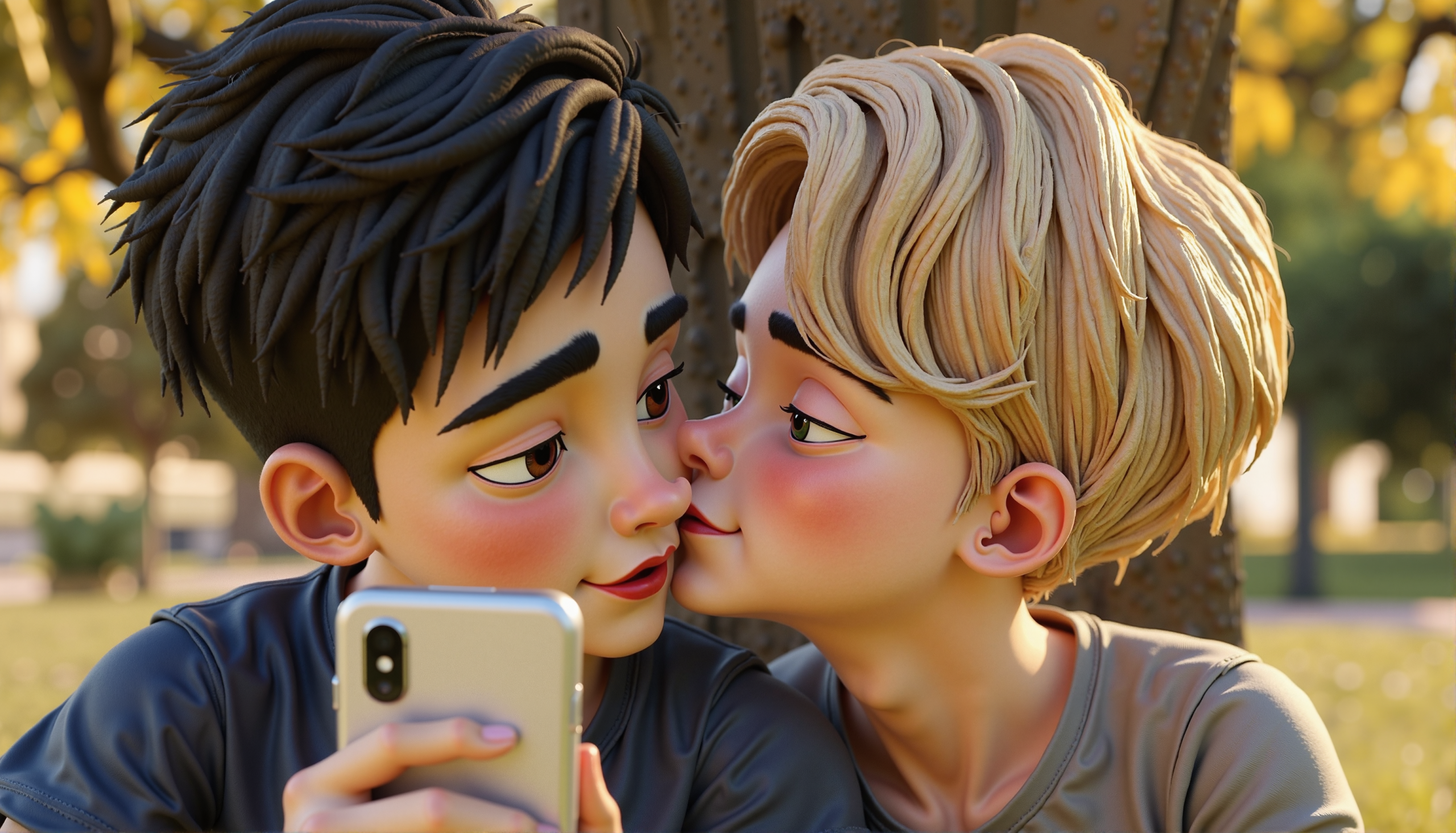 Willy y Paco beso Willy y Paco beso